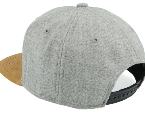 Cap Man Patch Grey/Suede Snapback - Bearded Man