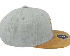 Cap Man Patch Grey/Suede Snapback - Bearded Man