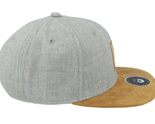 Cap Man Patch Grey/Suede Snapback - Bearded Man