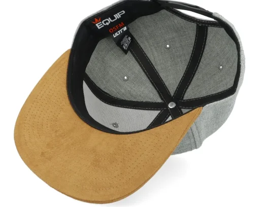 Cap Man Patch Grey/Suede Snapback - Bearded Man