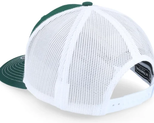 Cap Man Woven 112 Split Dark Green/White Trucker - Bearded Man
