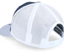 Cap Man Woven 112 Tri Navy/White/Heather Grey Trucker - Bearded Man
