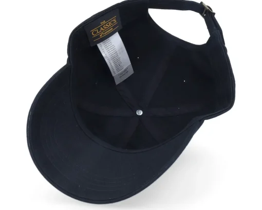 Cap Man Woven Black Dad Cap - Bearded Man
