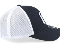 Cap Man Woven Patch Black/White Trucker - Bearded Man