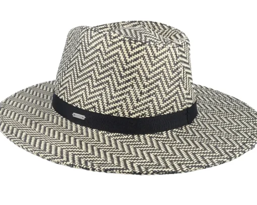 Carolina Packable Black/Natural Straw Hat - Brixton