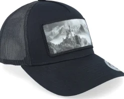 Castle On The Mountains Black A-Frame Trucker - Iconic