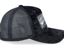 Castle On The Mountains Velvet Black A-Frame Trucker - Calza Pennello