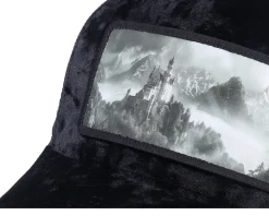 Castle On The Mountains Velvet Black A-Frame Trucker - Calza Pennello