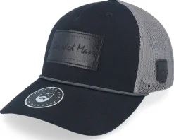Casual Logo Black Patch Black/Charcoal Rope A-Frame Trucker - Wild Spirit