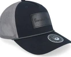 Casual Logo Black Patch Black/Charcoal Rope A-Frame Trucker - Wild Spirit