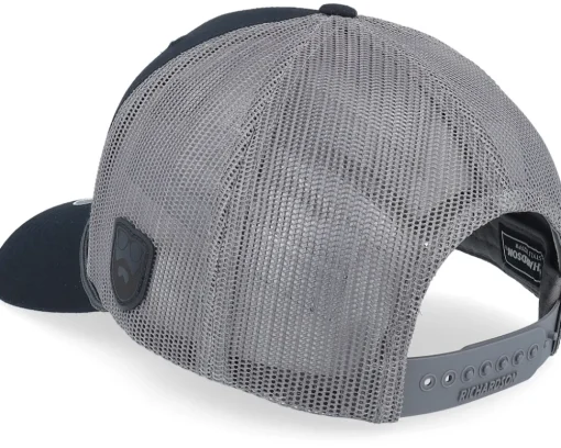 Casual Logo Black Patch Black/Charcoal Rope A-Frame Trucker - Wild Spirit