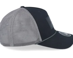 Casual Logo Black Patch Black/Charcoal Rope A-Frame Trucker - Wild Spirit