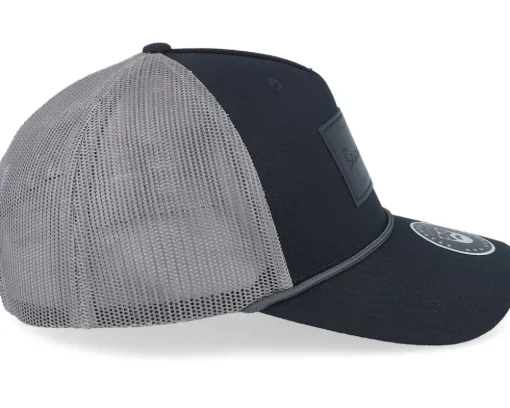Casual Logo Black Patch Black/Charcoal Rope A-Frame Trucker - Wild Spirit