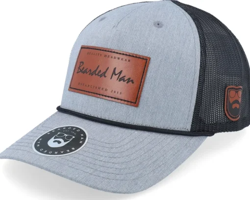 Casual Logo Black Patch Black/Charcoal Rope A-Frame Trucker - Wild Spirit