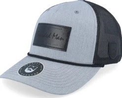 Casual Logo Black Patch Black/Charcoal Rope A-Frame Trucker - Wild Spirit