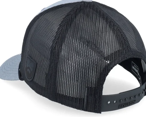 Casual Logo Black Patch Heather Grey/Black Rope A-Frame Trucker - Bearded Man
