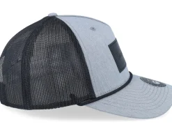 Casual Logo Black Patch Heather Grey/Black Rope A-Frame Trucker - Bearded Man