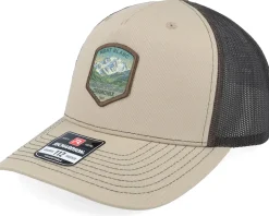 Chamonix Mont Blanc Patch 112 Split Khaki/Coffee Trucker - Wild Spirit