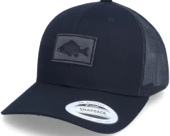 Charcoal Carp Fish Patch Black Trucker - Skillfish