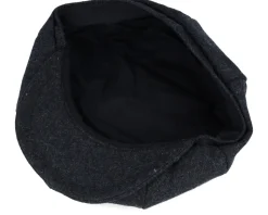 Charcoal Marl Melton Wool Baker Boy Flat Cap - Beechfield