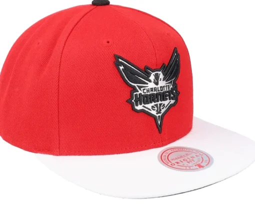 Charlotte Hornets Cardinal Red 2 Tone Scarlet/white Snapback - Mitchell & Ness