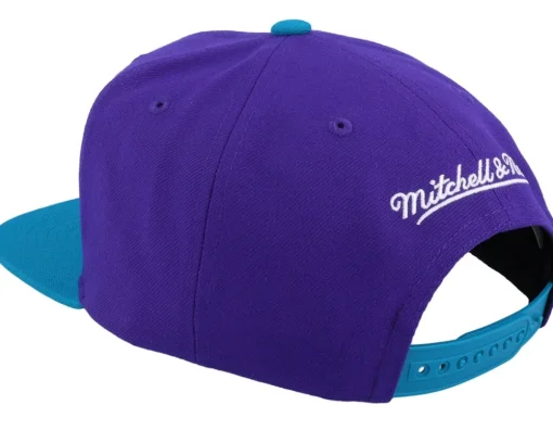 Charlotte Hornets Cross Check Hwc Blue Snapback - Mitchell & Ness