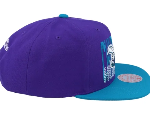 Charlotte Hornets Cross Check Hwc Blue Snapback - Mitchell & Ness