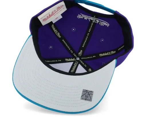 Charlotte Hornets Cross Check Hwc Blue Snapback - Mitchell & Ness
