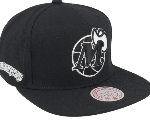 Charlotte Hornets Evergreen Black/White Snapback - Mitchell & Ness