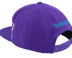 Charlotte Hornets Full Frontal Purple Snapback - Mitchell & Ness