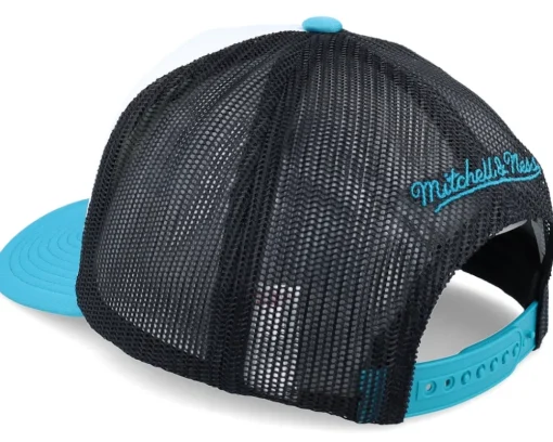 Charlotte Hornets Globe Hwc White/Black/Teal Trucker - Mitchell & Ness