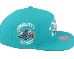 Charlotte Hornets Gshadow Teal Snapback - Mitchell & Ness