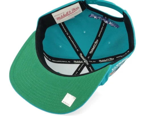 Charlotte Hornets Gshadow Teal Snapback - Mitchell & Ness