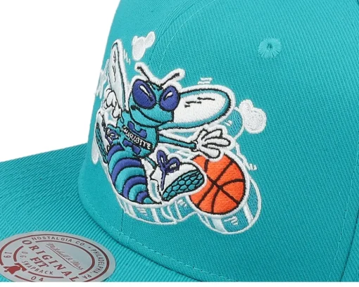 Charlotte Hornets Gshadow Teal Snapback - Mitchell & Ness
