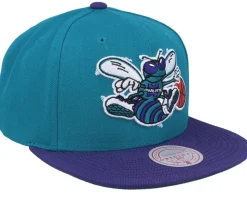 Charlotte Hornets Team 2 Tone Teal/Purple Snapback - Mitchell & Ness