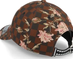 Check Flower Cap Brown Dad Cap - Sprayground