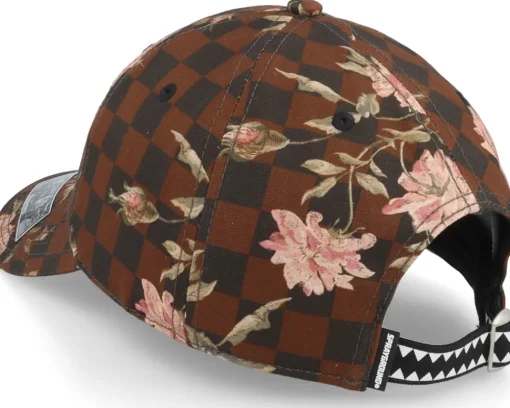 Check Flower Cap Brown Dad Cap - Sprayground