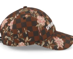 Check Flower Cap Brown Dad Cap - Sprayground
