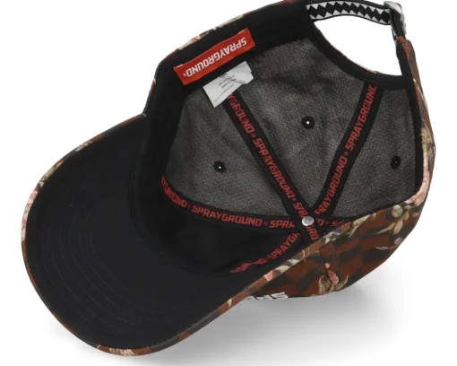Check Flower Cap Brown Dad Cap - Sprayground