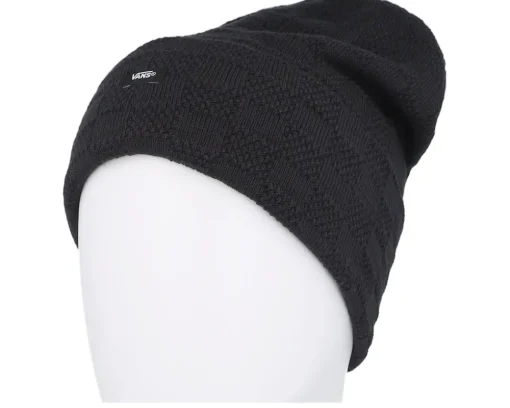 Check Tall Beanie Black Cuff - Vans