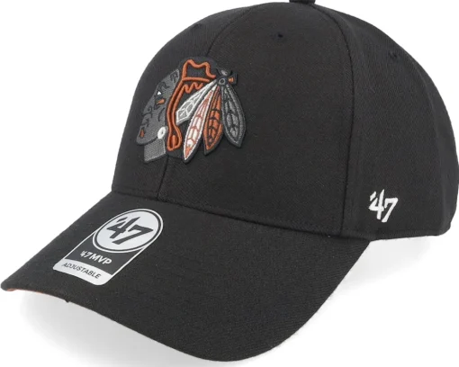 Chicago Blackhawks Ballpark Snap Mvp Black Adjustable - 47 Brand