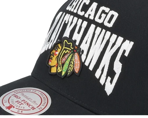 Chicago Blackhawks Big Time Pro Black A-frame Adjustable - Mitchell & Ness