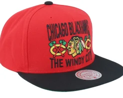 Chicago Blackhawks City Love Red/Black Snapback - Mitchell & Ness