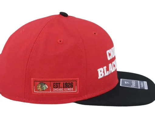 Chicago Blackhawks Iconic Color Blocked Athl Red/Black Snapback - Fanatics