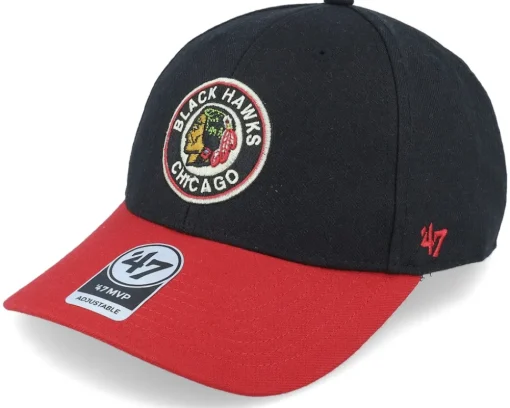 Chicago Blackhawks Mvp Two Tone Vintage Black/Red Adjustable - 47 Brand
