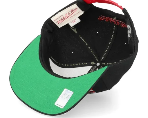 Chicago Blackhawks Retro Lock Up Black Snapback - Mitchell & Ness