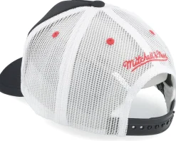 Chicago Blackhawks Sideline Black/White A-frame Trucker - Mitchell & Ness