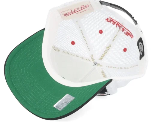 Chicago Blackhawks Sideline Black/White A-frame Trucker - Mitchell & Ness