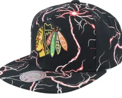 Chicago Blackhawks Storm Season Black Snapback - Mitchell & Ness
