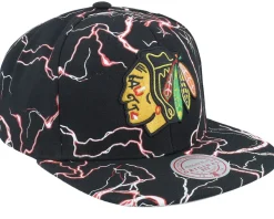 Chicago Blackhawks Storm Season Black Snapback - Mitchell & Ness